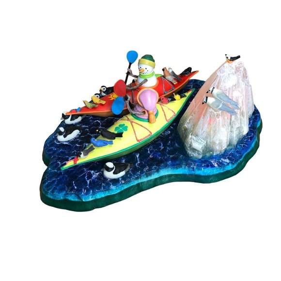 Lenox Kayaking with Friends Snowman Collection Birds Lynn Bywaters Figurine Ligh - Picture 13 of 16